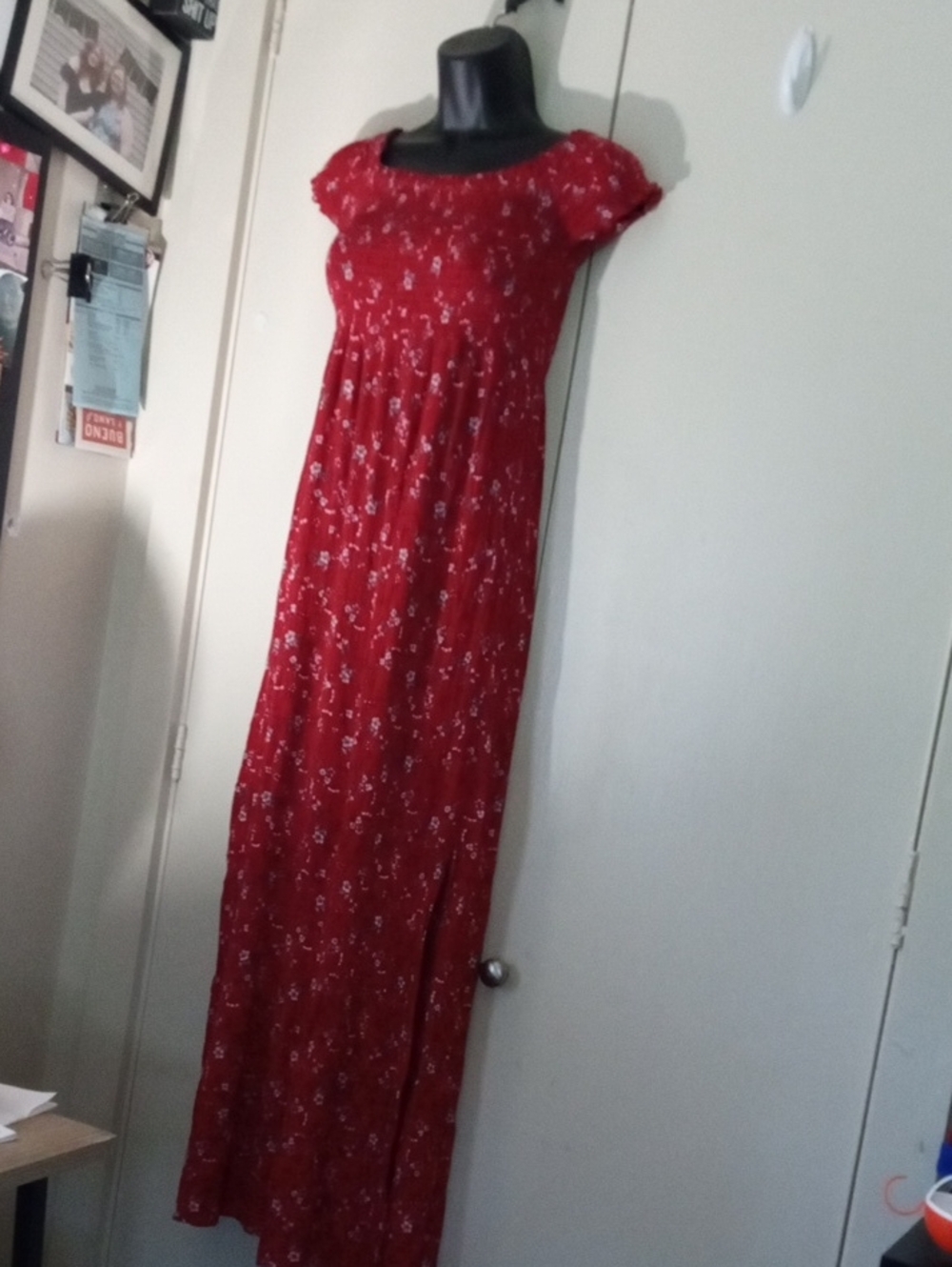 Aeropostale Red All Over Floral Maxi Dress Medium